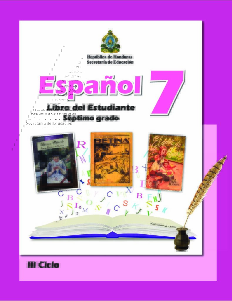 libro para estudiantes español séptimo grado honduras pdf