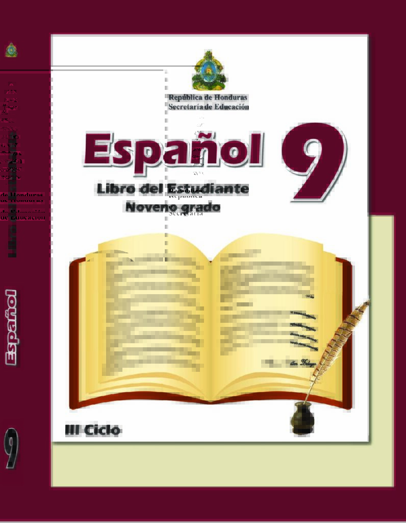libro de español noveno grado