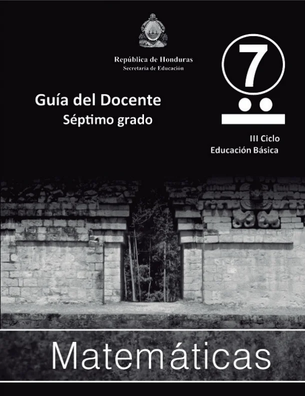 Guia del docente Matemáticas 7 grado Honduras en PDF