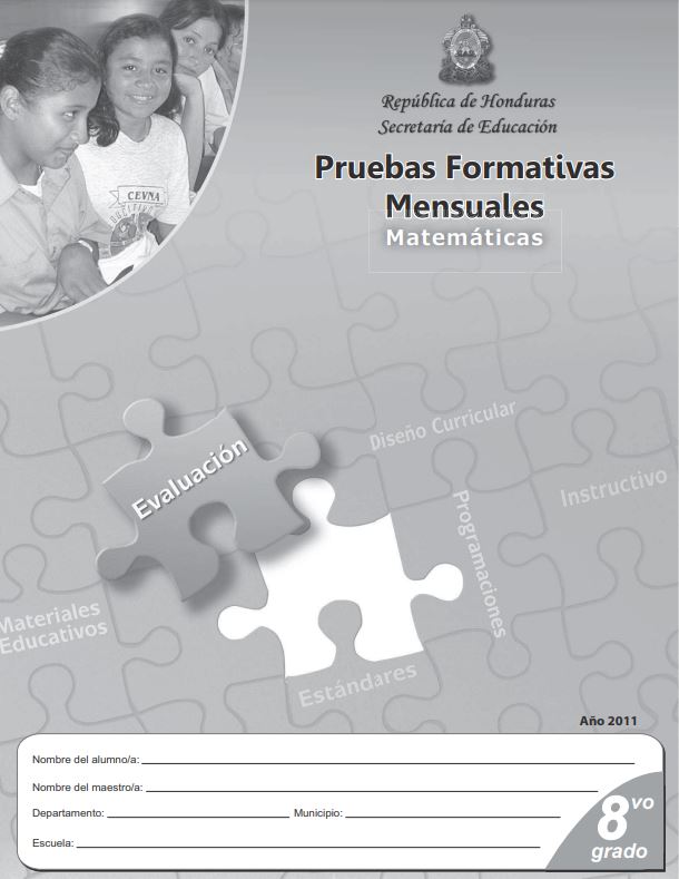 Prueba Formativa Matemáticas Octavo Grado